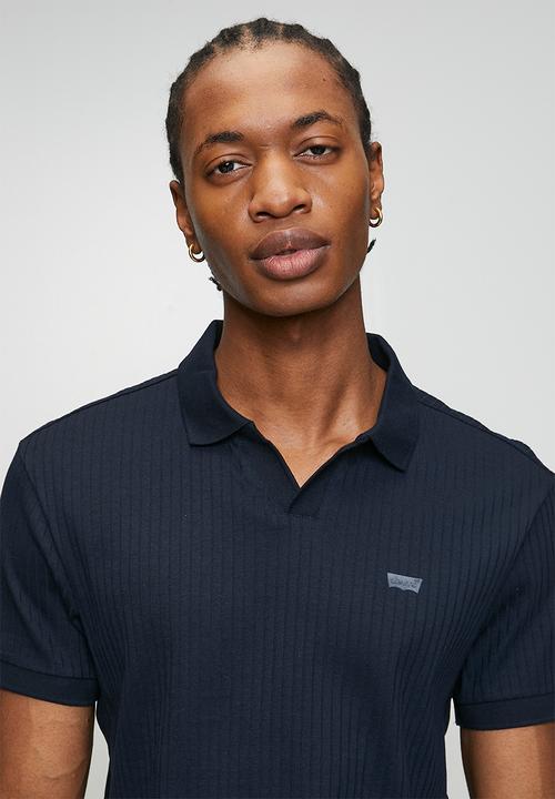 Levi’s® - Rib johnny collar polo - standard navy