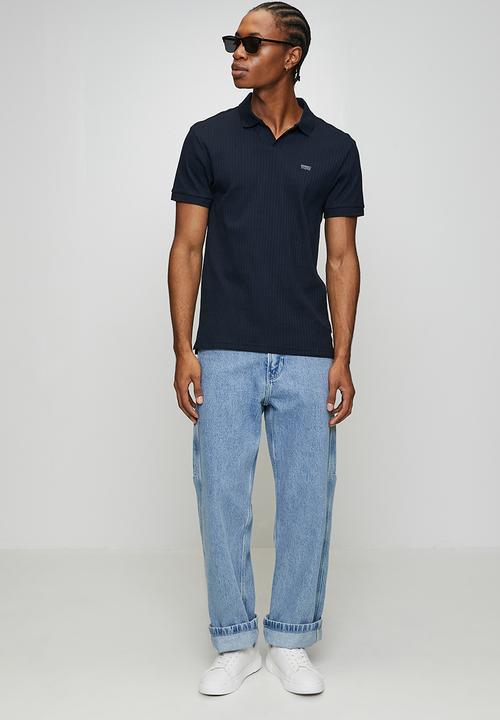 Levi’s® - Rib johnny collar polo - standard navy