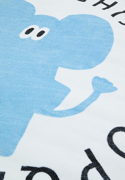 Pop Candy - Alphabet circular rug - off white/elephant
