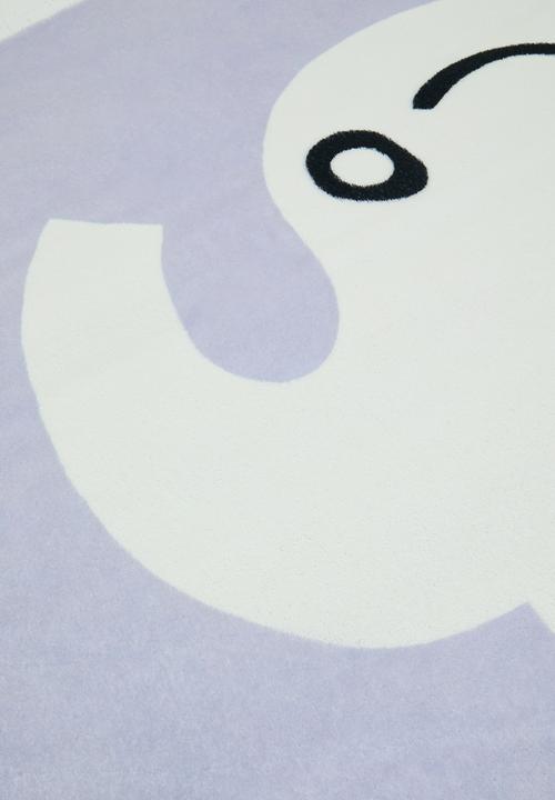 Pop Candy - Elephant placement rug - soft lavender/white