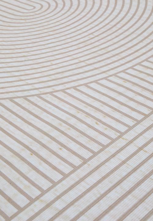 Pop Candy - Geometrical pattern round rug 200 x 200 - natural
