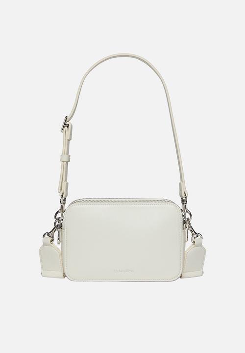 Webbing double strap camera bag- lily white