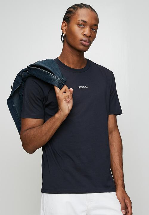 Replay - Basic Jersey Crew Neck T-shirt - Navy