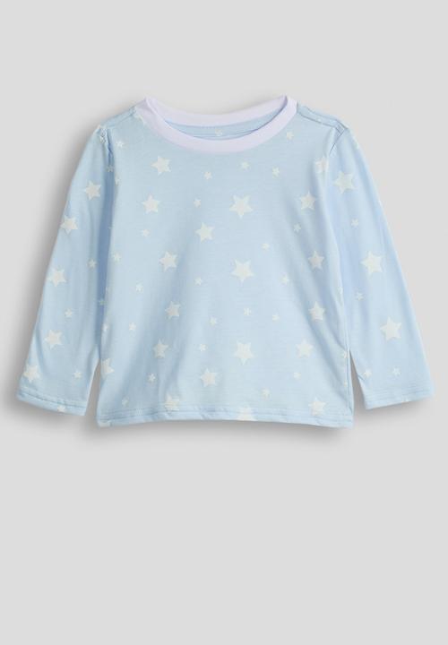Pop Candy - Star aop pj set - columbia blue