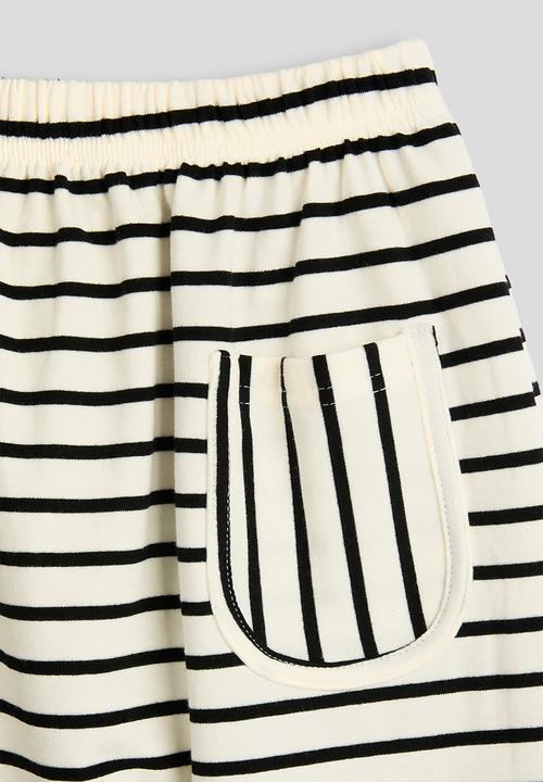 Pop Candy - Leggings - cream/black stripes