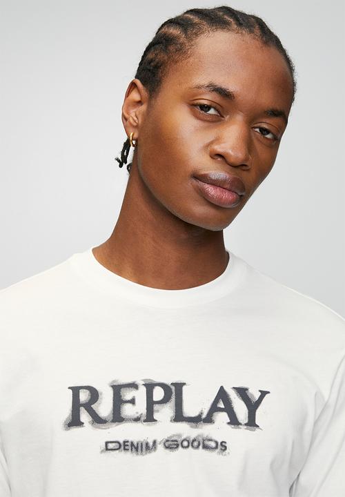 Replay - LS Crew-Neck T-shirt - White