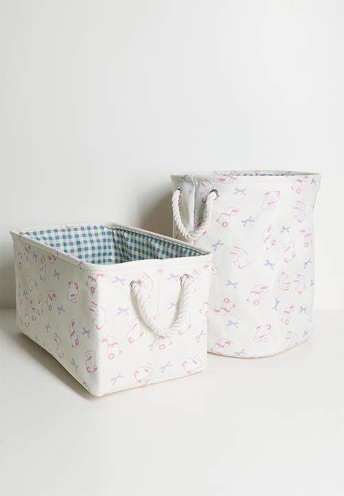 Pop Candy - Bunny aop fabric laundry bag - seashell