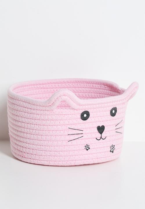 Pop Candy - Woven cat storage basket - pink