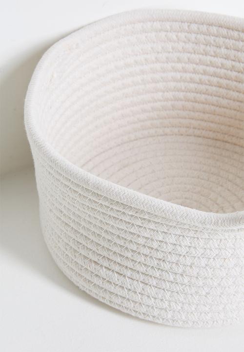 Pop Candy - Woven cat storage basket - off white