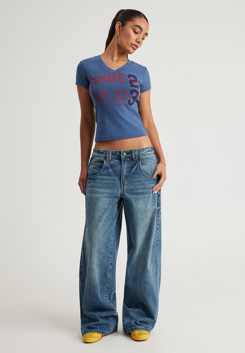 Factorie - Mid Rise Baggy Jean - Club Blue