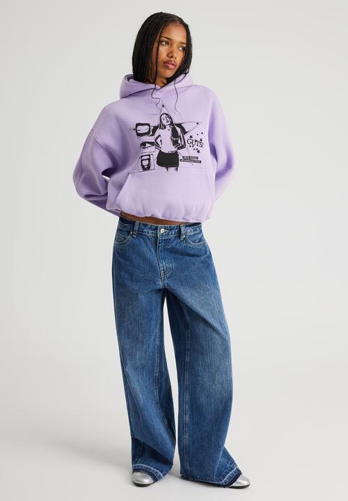 Factorie - Music Merch Boxy Hoodie - Lcn Bra Light Iris/Olivia Rodrigo
