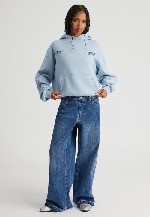 Factorie - Open Gallery Boxy Hoodie - Og Washed City Sky/Vitality