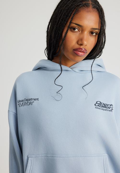 Open Gallery Boxy Hoodie - Og Washed City Sky/Vitality