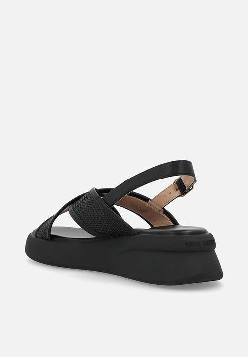 Nine West - Vita flatform sandal - black