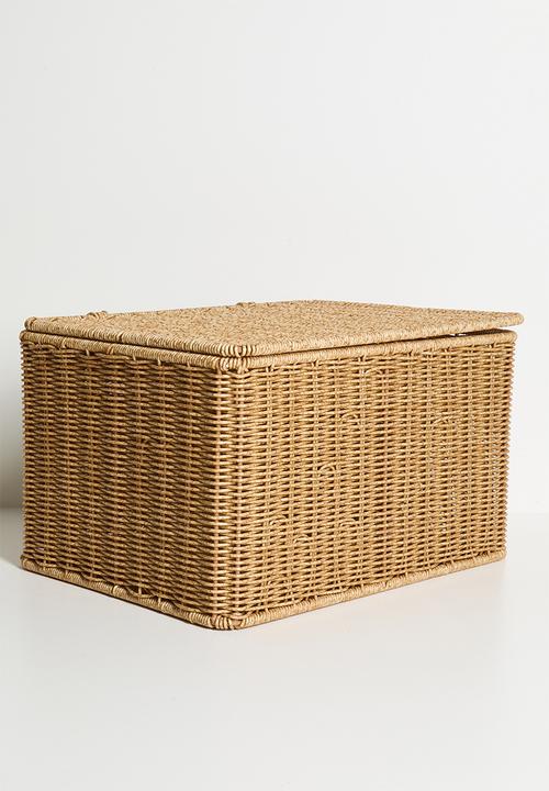 Pop Candy - Large woven straw basket - neutral