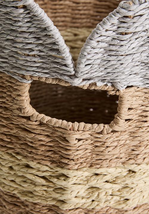 Pop Candy - Scallop-edged basket - natural/grey
