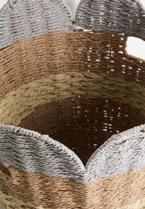 Pop Candy - Scallop-edged basket - natural/grey