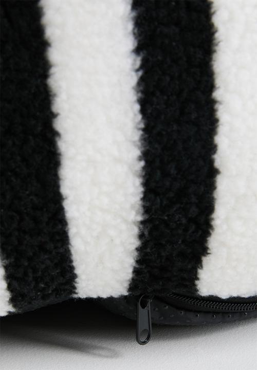 Pop Candy - Striped pouf - black
