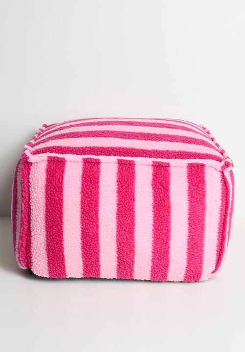 Pop Candy - Striped pouf - pink/red