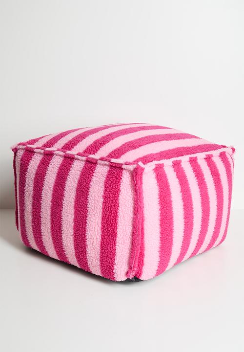Pop Candy - Striped pouf - pink/red