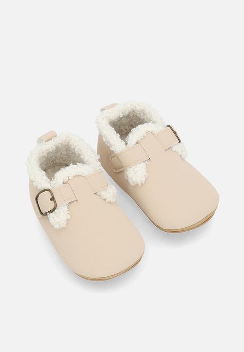 Pop Candy - Suede mule shoes - beige