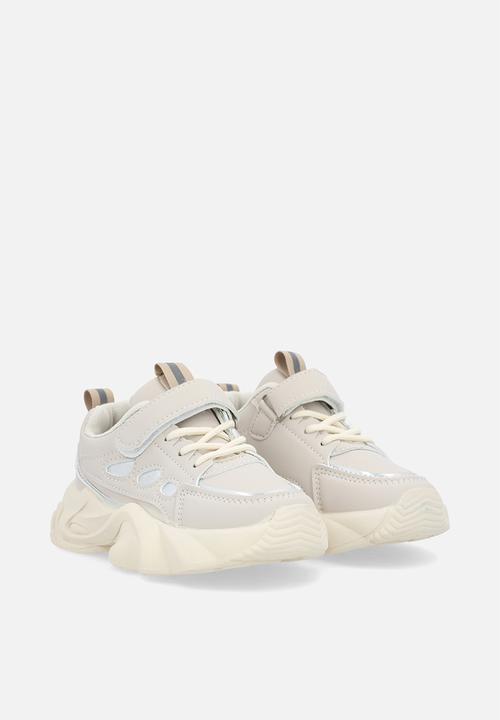 Pop Candy - Sneakers with adjustable fasteners - light greige