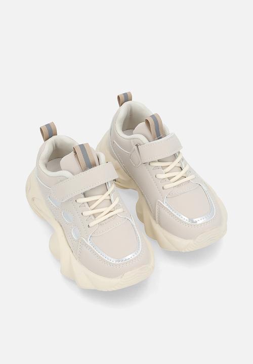 Pop Candy - Sneakers with adjustable fasteners - light greige