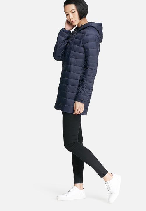 Jacqueline de Yong - Mash quilted nylon long coat