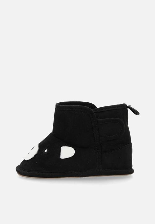 Pop Candy - Bear slipper boots - charcoal grey