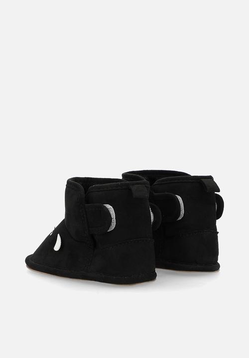 Pop Candy - Bear slipper boots - charcoal grey