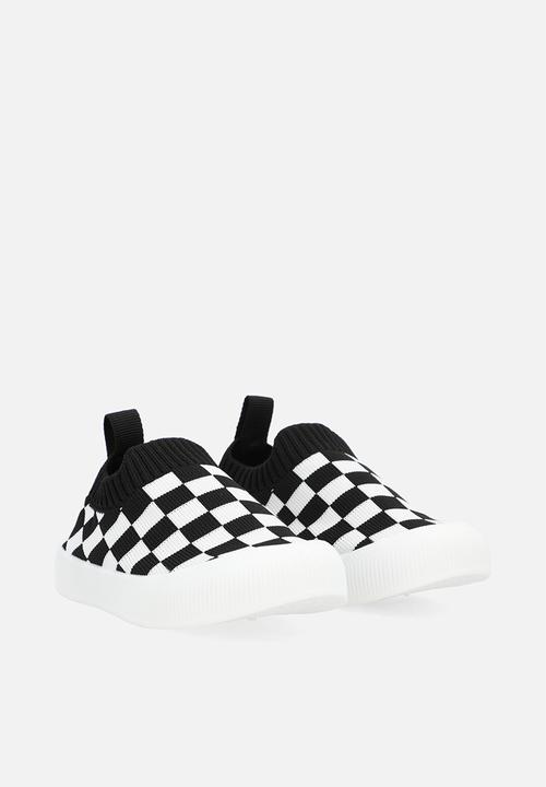 Pop Candy - Check board slip-on sneakers - black