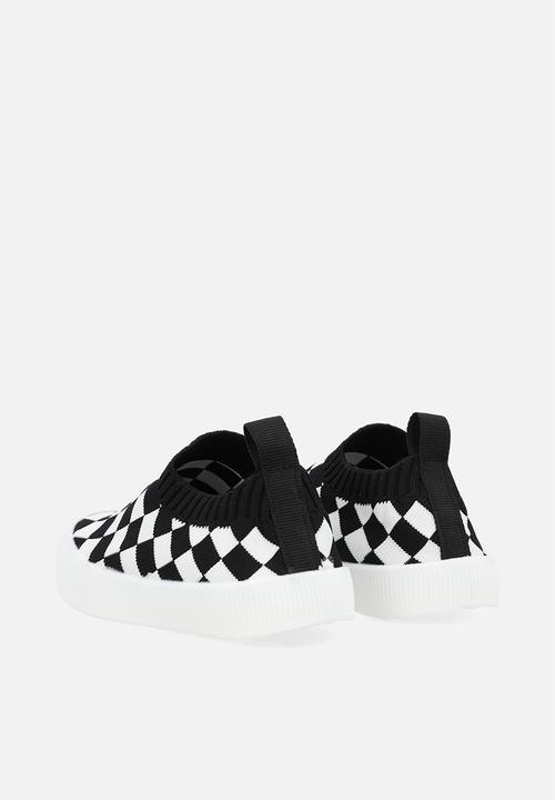 Pop Candy - Check board slip-on sneakers - black