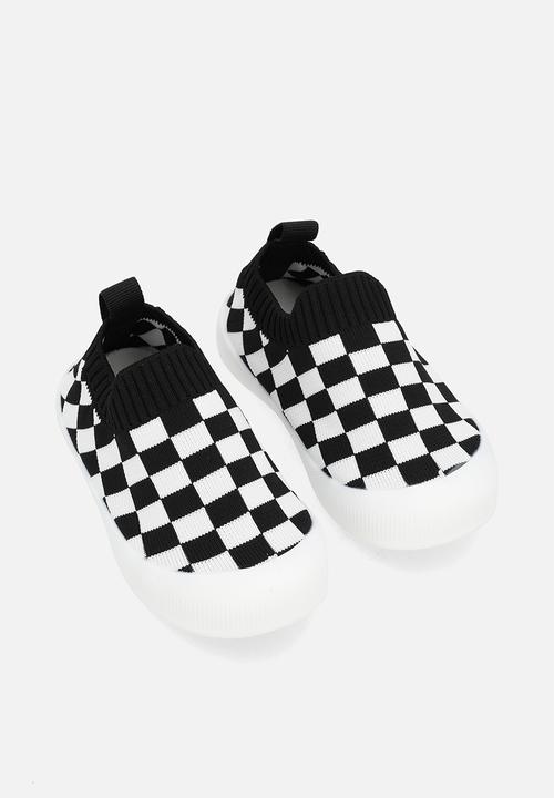 Pop Candy - Check board slip-on sneakers - black