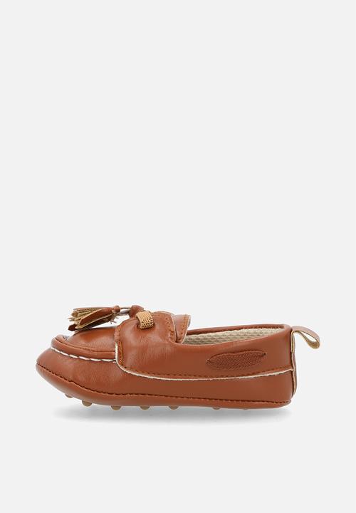 Pop Candy - Faux leather brogues - tan
