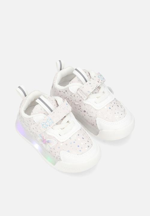 Pop Candy - Light-up sneakers with adjustable fasteners - white