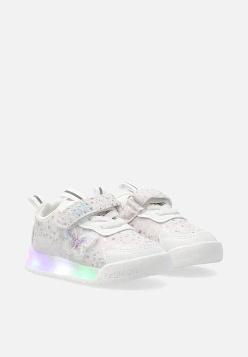 Pop Candy - Light-up sneakers with adjustable fasteners - white