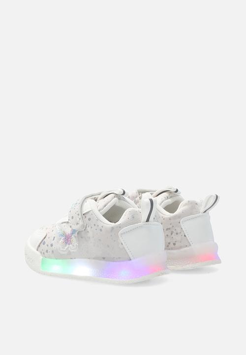 Pop Candy - Light-up sneakers with adjustable fasteners - white