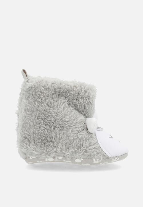 Pop Candy - Fluffy slipper booties - grey
