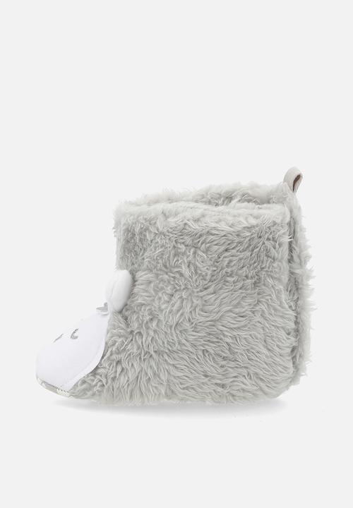 Pop Candy - Fluffy slipper booties - grey