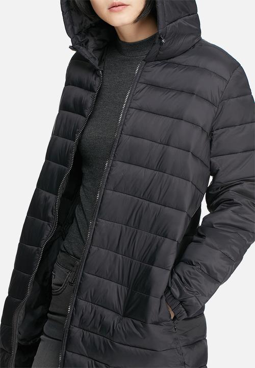 Jacqueline de Yong - Mash quilted nylon long coat