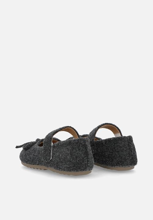 Pop Candy - Felt ballet pumps - dark grey