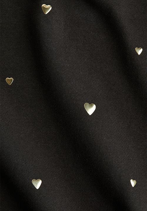 H&M - Sweatshirt - black/hearts