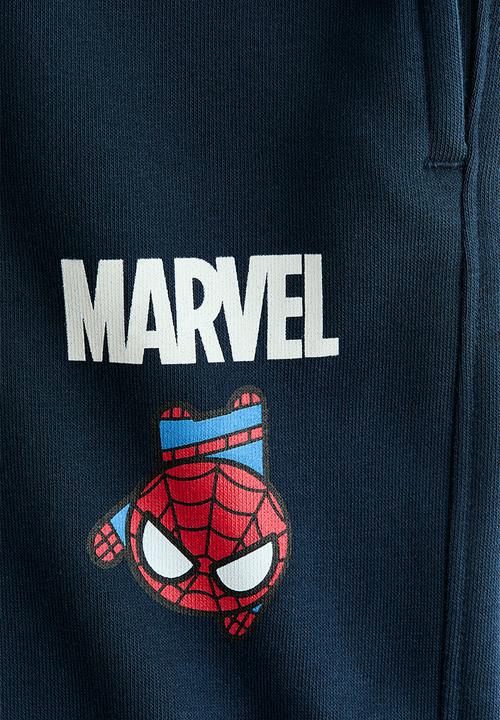 H&M - Printed sweatshirt joggers - navy blue/marvel comics