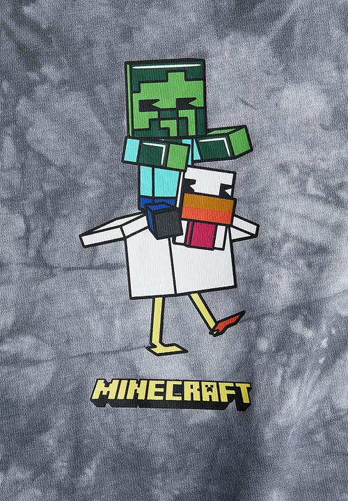H&M - Printed t-shirt - grey/minecraft