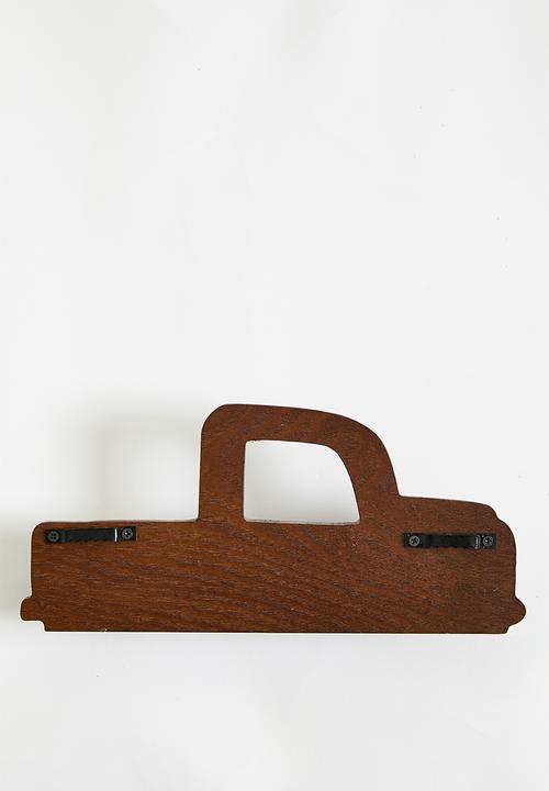 Pop Candy - Wooden pickup truck wall decor - brown