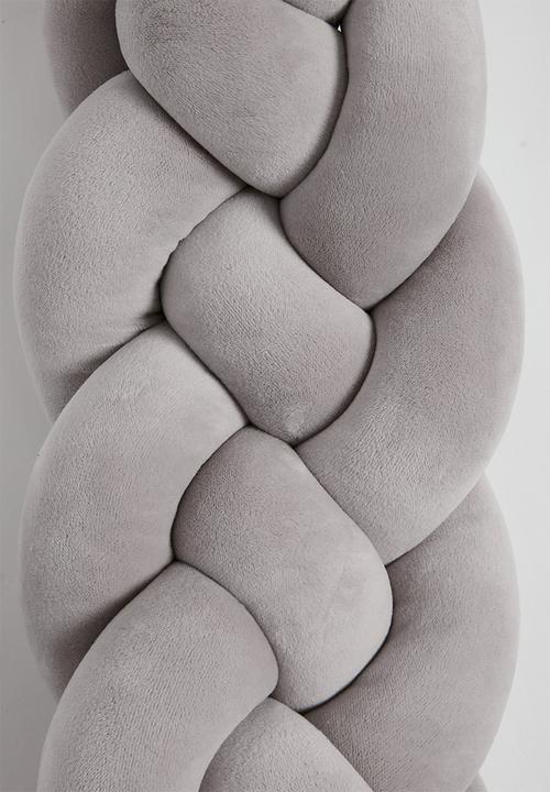 Pop Candy - Braided crib bumper - grey