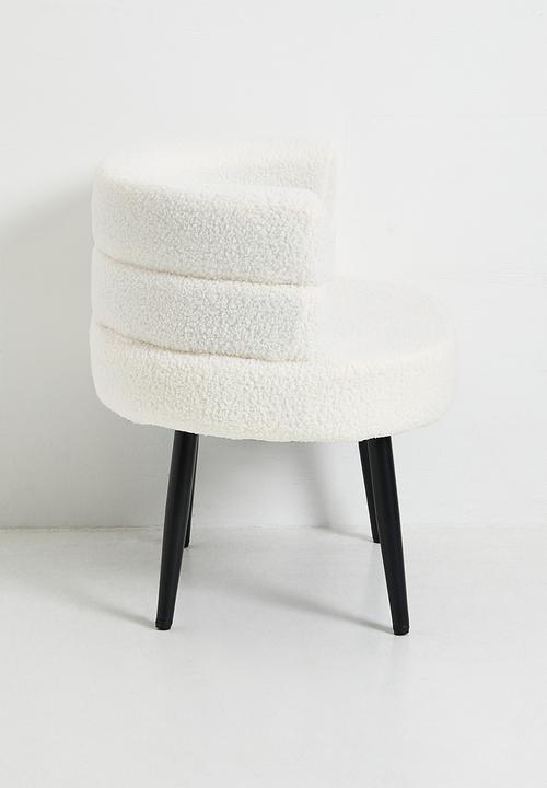 Pop Candy - Round shoe chair - cream/black