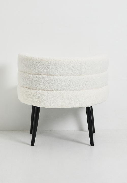 Pop Candy - Round shoe chair - cream/black