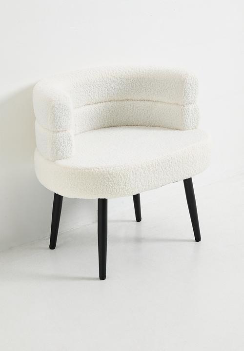 Pop Candy - Round shoe chair - cream/black
