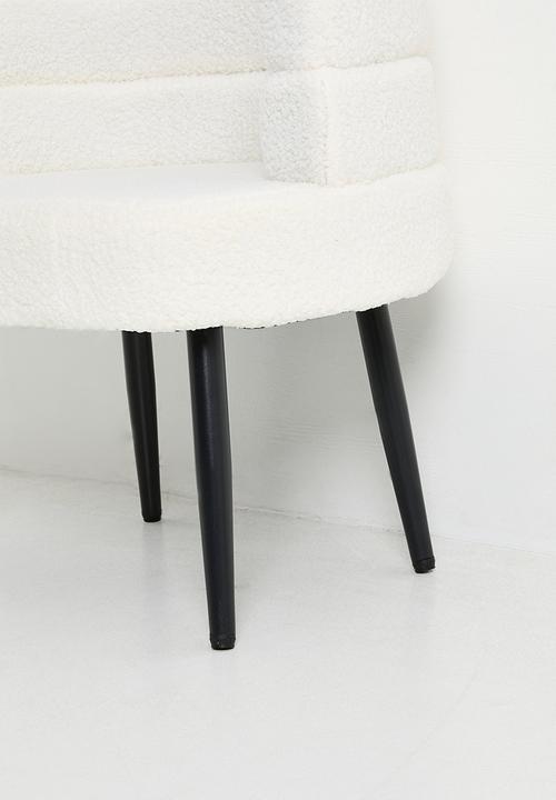Pop Candy - Round shoe chair - cream/black